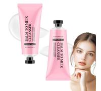 Balm to Milk Cleanser, 2 In 1 Facial Cleanser, Watery Instant Cleansing Gel, Effectively Cleanses the Skin from Makeup and Impurities, Vleaves the Face Silky Soft, for All Skin Types (2pcs)