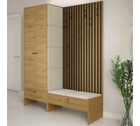 Balma Iii Hallway Anteroom With Versatile Arrangement Options Artisan Black With Cream Panels