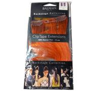 Balmain Backstage Collection Clip Tape Human Hair 15 cm Extensions Flame New