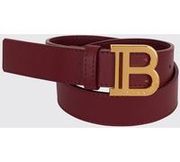BALMAIN Boy's Leather Belt with PB Labyrinth Monogram Buckle - Size: 4 - unisex