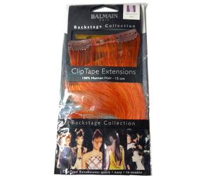 Balmain Clip Tape Extensions Flame Human Hair 15cm Backstage Collection New