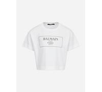Balmain Girls Logo Print T-Shirt in White - White - 10 Yrs