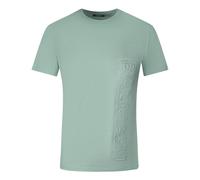 Balmain Mens Brand Embossed Logo Green T-Shirt - Size Small