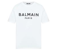 Balmain Paris Bold Brand Logo White T-Shirt - L - L