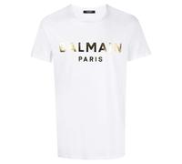 Balmain Paris Gold Foil Logo White T-Shirt - XXL - XXL