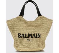 BALMAIN Viscose Tote Bag with Contrasting Logo and Double Handles - Size: OS - female