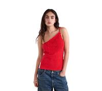 Balmohk 30000624 Crochet Detail Sleeveless T-shirt Red S Woman