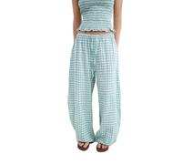 Balmohk 30000667 Baggy Checks Pants Blue L Woman