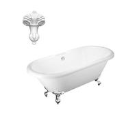 Balmoral 1700mm Double Ended Roll Top Bath With White Claw & Ball Feet