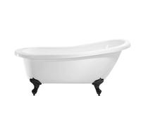 Balmoral 1700mm Single Ended Slipper Bath With Black Claw & Ball Feet