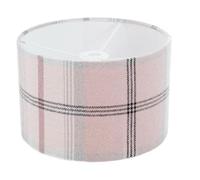 Balmoral Blush Pink Tartan Tweed Highland Country Check Lampshade (Diameter 25cm)