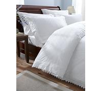 Balmoral King Duvet Cover & 2 Pillowcase Bedding Bed Set White