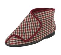 Balmoral Mens Balmoral Chequered Bootee Slippers Gawci - Wine - UK 7
