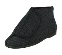 Balmoral Mens Balmoral Hook And Loop Bootie Slippers MVB M46 - Navy - UK 8