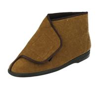 Balmoral Mens Balmoral Hook & Loop Lounge Slipper Boots - Dark Brown - UK 10