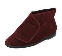 Balmoral Mens House Slippers M48B - Burgundy Textile - UK Size 8 - EU Size 42 - US Size 10