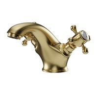 Balmoral Traditional Mono Basin Mixer Tap | Brushed Brass | 205mm x 108mm x 167mm