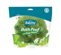 Balmy Naturel Bath Pouffe With Olive Blossom Soap Pieces