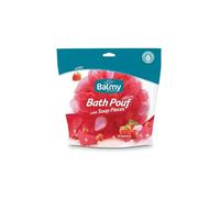 Balmy Naturel Bath Pouffe With Strawberry Soap Pieces