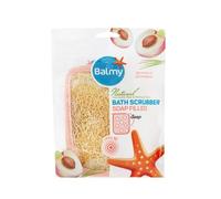 Balmy Naturel Bath Scrubber Nectarine & Lemongrass Soap Filled