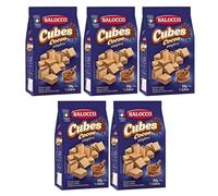Balocco Cubes Cocoa Wafers 250g Italian Shortbread Biscuits | Cocoa & Cream Biscuit for Breakfast | Chocolate Swirl Cookies | Palm Oil Free Snack (CUBES COCOA WAFERS 250G, 5 Pack)