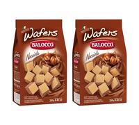 Balocco Wafer Nocciola 250g Italian Shortbread Biscuits | Cocoa & Cream Biscuit for Breakfast | Chocolate Swirl Cookies | Suitable for Vegetarians, Palm Oil Free Snack (WAFERS NOCCIOLA 250G, 2 Pack)