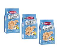 Balocco Wafers Late 250g Italian Shortbread Biscuits | Cocoa & Cream Biscuit for Breakfast | Chocolate Swirl Cookies | Suitable for Vegetarians, Palm Oil Free Snack (WAFERS LATTE 250G, 3 Pack)