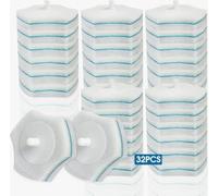 BALORIZ Disposable Toilet Brush Refills 32 Count Toilet Refills, Disposable Toilet Bowl Brush Refill Pads for Bathroom and Toilet Cleaning (Not Compatible with Other Brand Toilet Handle)