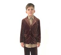 BALOU Boys Velvet Blazer - Brown - 3-4 Years