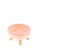 BALQOIFD dog bowls Pet Cat Bowl Four-legged Food Supplies Eating And Drinking Single Bowl-pink-300ml