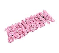 Balrbex 144pcs Mini Petite Paper Artificial Rose Buds Flowers DIY Craft Wedding Decor Home, Light Pink