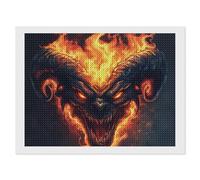 Balrog Diamond DIY Painting Kits Horizontal Round Full Drill Digital Art Craft for Home Office Wall Decor 12"x16"