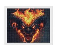 Balrog Diamond DIY Painting Kits Horizontal Round Full Drill Digital Art Craft for Home Office Wall Decor 16"x20"