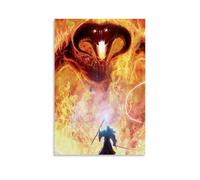 Balrog Vs Gandalf Creative Waterproof Decorative Paintings Free of Framing Directly Pasted with Moisture-proof And Anti Fouling Materials Living Room Bedroom Hanging Paintings Artistic Sense Home Gift