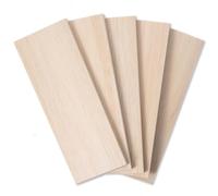 Balsa Wood Sheets 1/2" Inch Thick 12" x 4" Unfinished Wooden Board by Craftiff (5 Pack) (5)