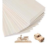 Balsa Wood Sheets, 15 Pieces Wood Board 200x100x1.5mm Thin Wooden Sheet Basswood Art Board Unfinished Blank Planks for DIY Woodcraft Model Engraving and Decoration
