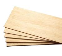 Balsa Wood Sheets, Model Grade Hobby Craft Balsa Wood Thin Plank, Perfect for Modeling, Crafts, Hobbies, Laser, Wood Burning, Glider Airplanes by Binos (12" x 4" x 1/32", Pack of 5)