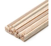 Balsa Wood Sticks 1/4 Inch Square Dowels Strips 12" Long - Pack of 30 by Craftiff