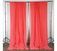 BalsaCircle 10 ft x 10 ft Coral Polyester Photography Backdrop Drapes Curtains Panels - Wedding Decorations Home Party Reception Supplies