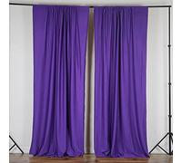 BalsaCircle 10 ft x 10 ft Purple Polyester Photography Backdrop Drapes Curtains Panels - Wedding Decorations Home Party Reception Supplies