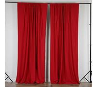 BalsaCircle 10 ft x 10 ft Red Polyester Photography Backdrop Drapes Curtains Panels - Wedding Decorations Home Party Reception Supplies