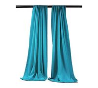 BalsaCircle 10 ft x 10 ft Turquoise Polyester Photography Backdrop Drapes Curtains Panels - Wedding Decorations Home Party Reception Supplies