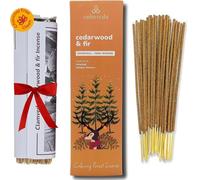 Balsam Cedar Incense Sticks - (80 Scented Sticks) Charcoal Free, Made from Upcycled Flowers | Like Freshly Cut Christmas Tree Incense Sticks, Cypress Woodsy & Moss Notes | for Holiday Cheers