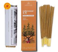 Balsam Cedarwood Incense Sticks - 80 Sticks, Charcoal Free, Made from Upcycled Flowers | Fresh Pine, Cypress & Moss notes | Nature Forest Incense