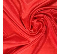 Balsara's 1 Metre RED Polyester Satin Fabric - Lining Material - Dressmaking - Solid Red Satin