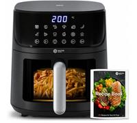 Balter Air Fryer 5.5L, AirFryer with Viewing Window, 12 Programs, Up to 85% Less Oil, Shake Reminder, Auto Shut-Off, Dishwasher-Safe, 100 Recipes book