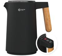 BALTER electric kettle with temperature control, 45 °C - 100 °C, Stainless steel, double wall, BPA-free, quiet, warming function, kettles electric, 1.5 L, 2200 W, Black