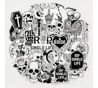 Balterever Bride or Die Bachelorette Party Stickers Set, 100 Pack Gothic Wedding Theme Stickers, Rip Single Life Decorations for Bridal Shower, Engagement and Hen Party
