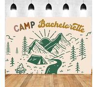 Balterever Camping Bachelorette Party Decorations for Adult Camp Bachelorette Backdrop Banner Mountain Lake Hiking Bachelorette Supplies for Bridal Shower Wedding Engagement Hen Party Decorations