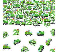 Balterever Garbage Truck 2nd Birthday Decorations 200pcs Trash Truck Birthday Confetti Waste Management Recycling Table Scatters for Waste Management Recycling Party Supplies